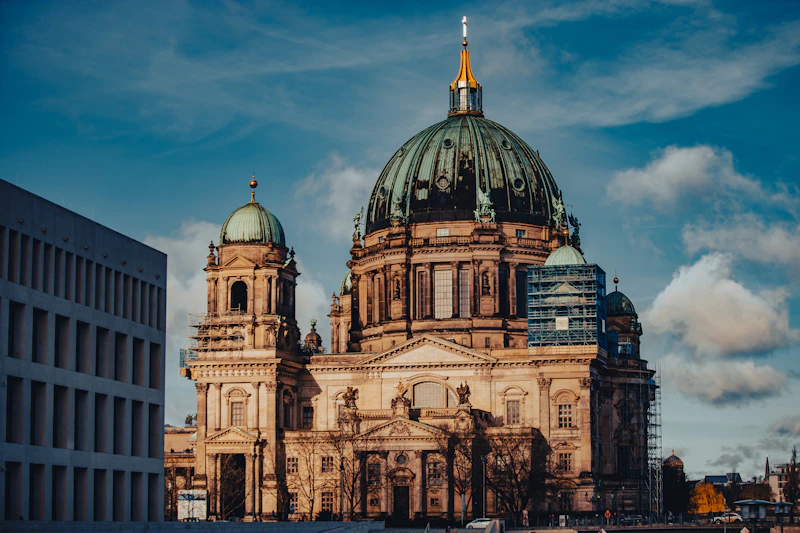 A large building with a dome on top of it
